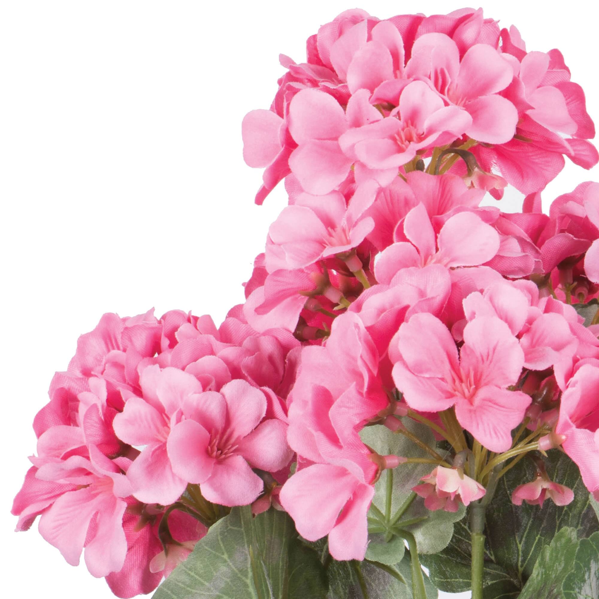 Artificial Coral Geranium Bush